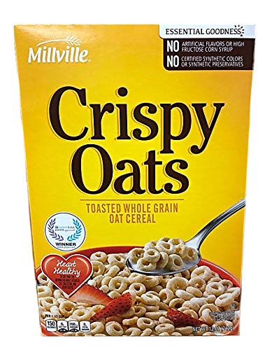 MILLVILLE Crispy Oats Toasted Whole Grain Oat Breakfast Cereal - 12 oz.