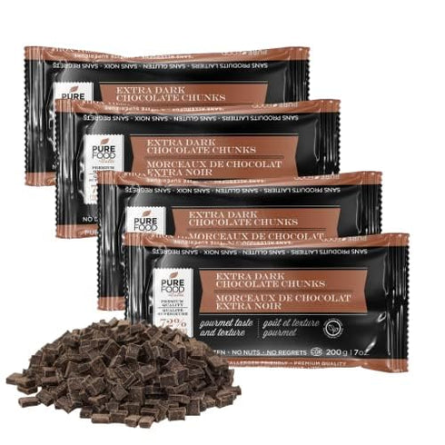Dairy Free Dark Chocolate Chunks, 7oz (3 Pack), All Natural, Vegan, Gluten-Free, Nut-Free, Certified Kosher Baking