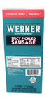 Pack 24 1.7 Werner Spicy Pickled Sausage of Pork & Beef Sausages Ounce Individually Wrapped Meat Snacks