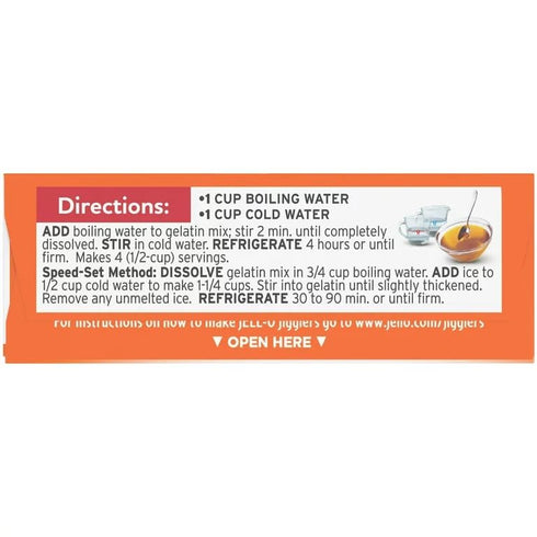 Jell-o Gelatin Dessert, Peach Flavor (Pack of 2)