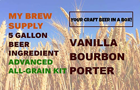 Vanilla Bourbon Porter Advanced Homebrew 5 Gallon All Grain Ingredient Recipe Kit