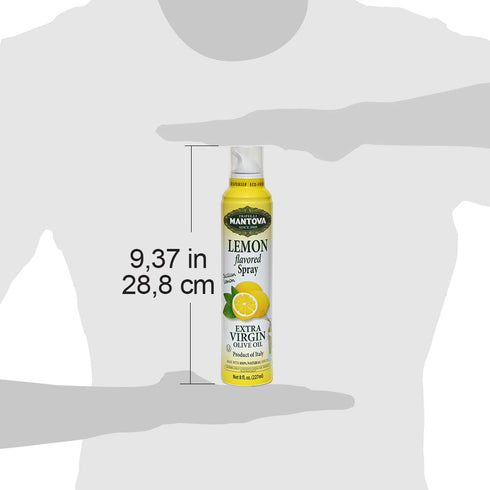 Mantova 100% Extra Virgin Olive Oil Spray, Lemon, 8 Ounce