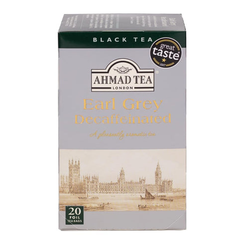 20-Count 8.4 (Pack 6) Ahmad Tea Decaffeinated Earl Grey Tea, Boxes, ounce