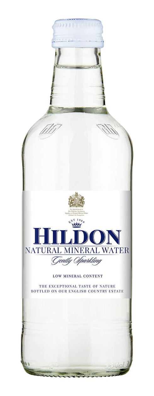 Hildon - Gently Sparkling Natural Mineral Water, 11.1 fl oz (12 Glass Bottles)