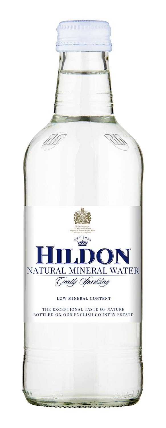 Hildon - Gently Sparkling Natural Mineral Water, 11.1 fl oz (12 Glass Bottles)