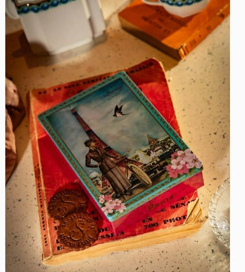 Metr 150g (5.29 oz) La Sablsienne, Louison Paris Petit Tin of Pure French Butter Cookies with Chocolate Chips