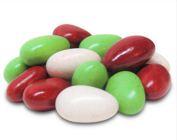 Holiday White, Red & Green Jordan Almonds by Its Delish, 3 LBS