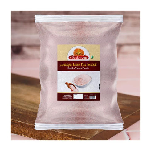 GHOTARAM Namak-200GM*1Pack Organic Lahori Sendha Sindhav Saindhava Sandha Namak Lavana, Additive-Free, Gourmet Grade