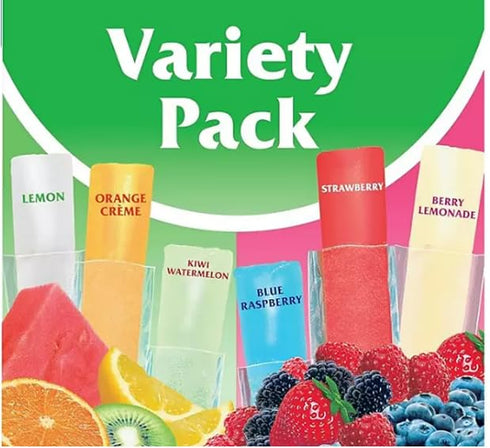 Generic Pack, 2 oz 6 96 Count Italian Ice Variety Tubes, Flavors