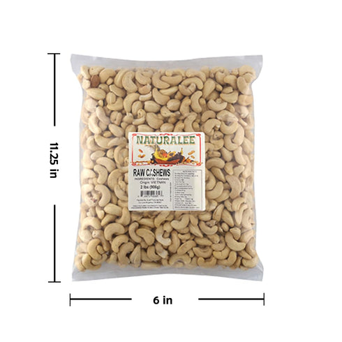 2 lbs Naturalee Cashews - Raw, Unsalted - Natural Heart Healthy Snack
