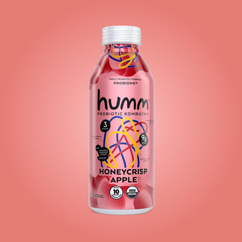 HUMM 16 KOMBUCHA Organic Honeycrisp Probiome Kombucha, FZ