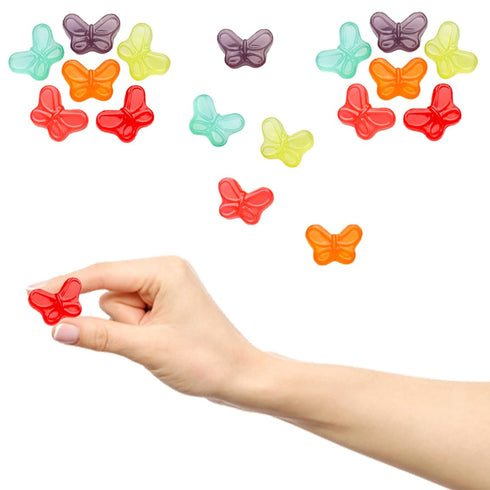 Gummy (5 Fruidles Butterflies Mini Candy, Assorted Fruit Flavors, Allergy Friendly, Non-GMO, No Artificial Sweeteners
