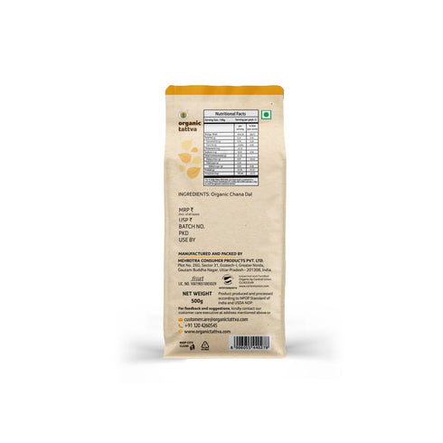 500g Organic Tattva Gram Flour Besan, ChickPea Flour, Certified By USDA Organic