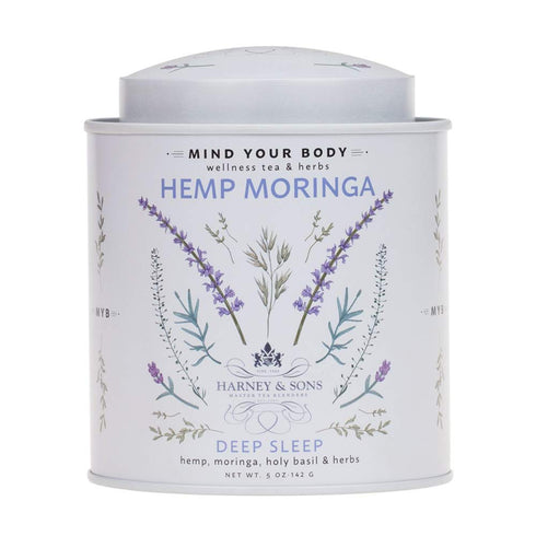 Harney & Sons Hemp Moringa Tea Blend, Wellness, Deep Sleep Blend, 5