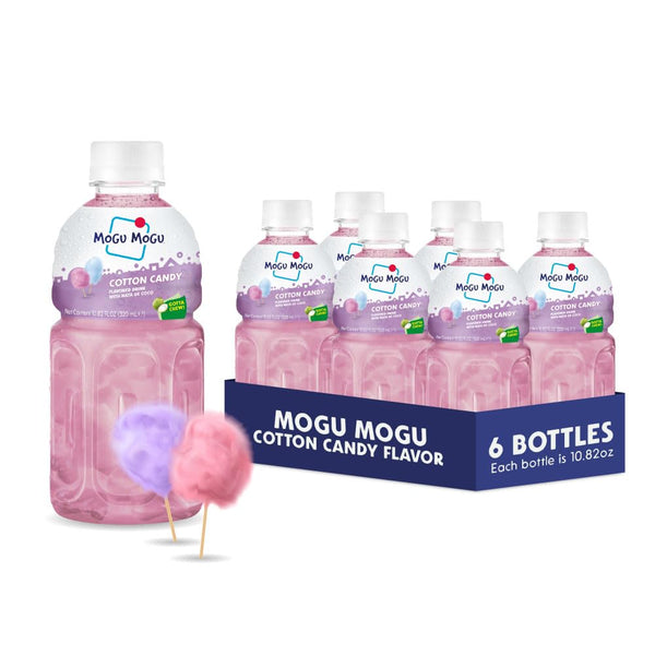 Mogu Mogu Drink Cotton Candy (6 Bottles) Delicious drinks made with nata