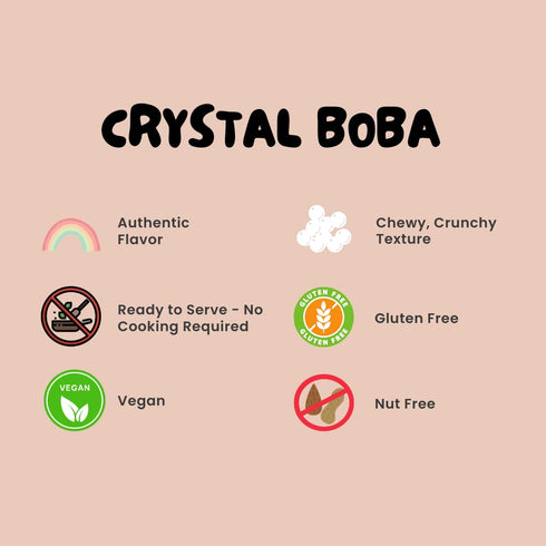 Rainbow Crystal Boba by Bossen - Perfect for Beverages