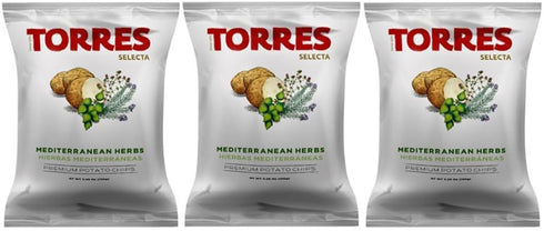 Generic Torres - Mediterranean Herbs Potato Chips, 1.76oz (50g) (3-PACK) | Light and
