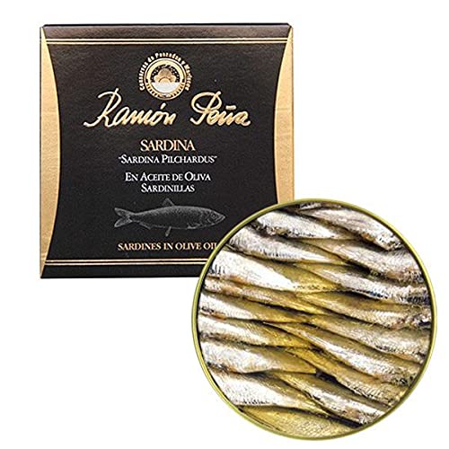 Ramon Pena Canned Sardines in Olive Oil | 25/30 Sardines Per Tin | 1