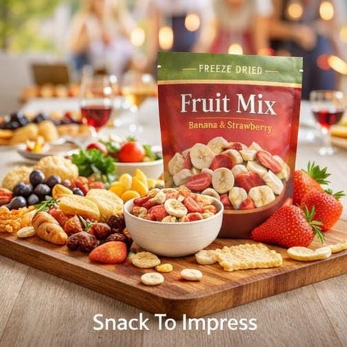 Generic Freeze Dried Fruit Mix, Banana & Strawberry, Healthy Snack