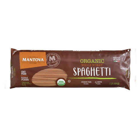 Mantova Organic Whole Wheat Spaghetti Pasta, 1 lb. (Pack of 6), Product
