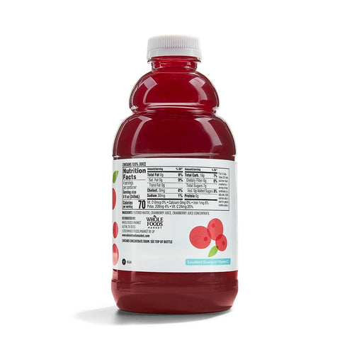 365 100% 32 Oz by Whole Foods Market, Cranberry Juice, Fl