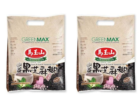 GREENMAX SINCE 1961 Greenmax (Mayushan) Yam & Black Sesame Cereal -Instant , 150 Kcal Per