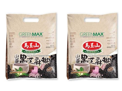 GREENMAX SINCE 1961 Greenmax (Mayushan) Yam & Black Sesame Cereal -Instant , 150 Kcal Per