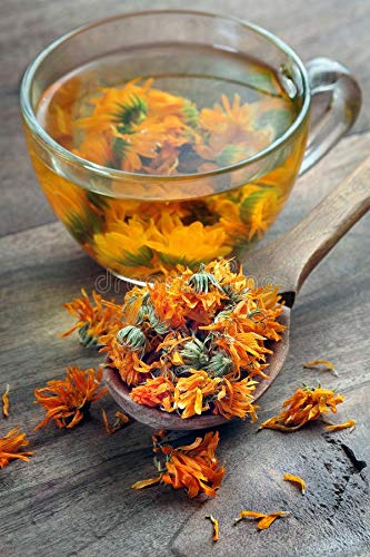 EarthWise Aromatics 1 lb (16 oz) 100% Organic Calendula Flowers - - Herbal Tea - Certified Organic - Marigolds