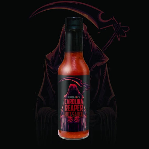 5 Pepper Joes Carolina Reaper Hot Sauce Extreme Heat with Delicious Flavor Balance - Made with Worlds Hottest Chili