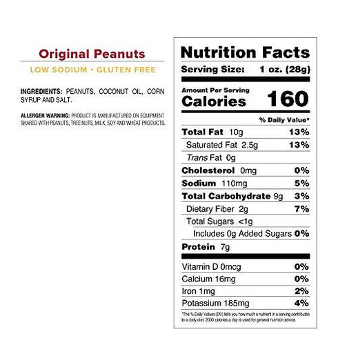 12oz (Pack 3) BEER NUTS Original Peanuts - Travel Size Sweet & Salty Bar Nuts - Gluten Free, Kosher, Low Sodium Peanut