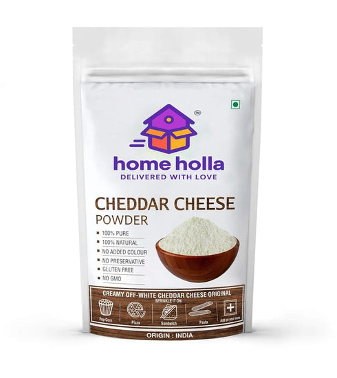 Homeholla Cheddar Cheese Powder (White) - 500 GM For Kitchen Baking Popcorn
