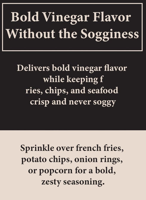 (10oz) Malt Vinegar Powder Malt Vinegar Seasoning for Fish and Chips Tangy Seasoning Powder for Fries, Fish - No Soggy
