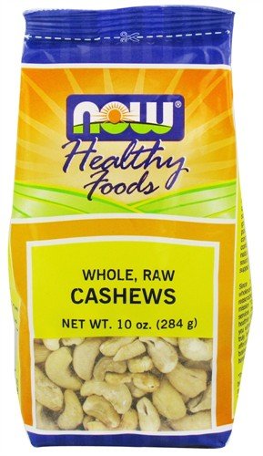 10-Ounce (Packaging NOW Foods, Whole Cashews, Raw and Unsalted, Source of Fiber, Protein, Iron and Essential Fatty