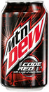 Mountain Dew Code Red 12oz (Pack 18, 216 Oz) , Can of Total of Fl