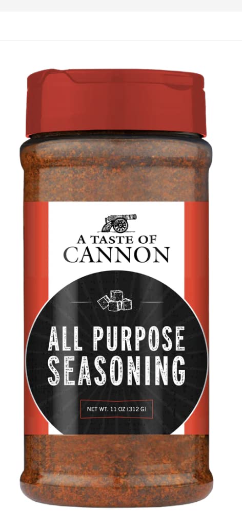 A Taste of Cannon All Purpose Seasoning, 11 Oz Mixed Spice Blend, 1 Bottle of Savory Flavor Combinations for Meats and