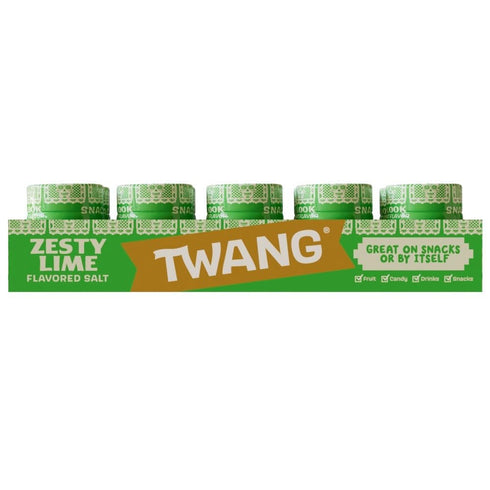 12 Pack) Twang Twangerz Flavored Salt Snack Topping - Lime, Lemon Lime, Chili Lime & Dill Pickle (Lime, by Twang