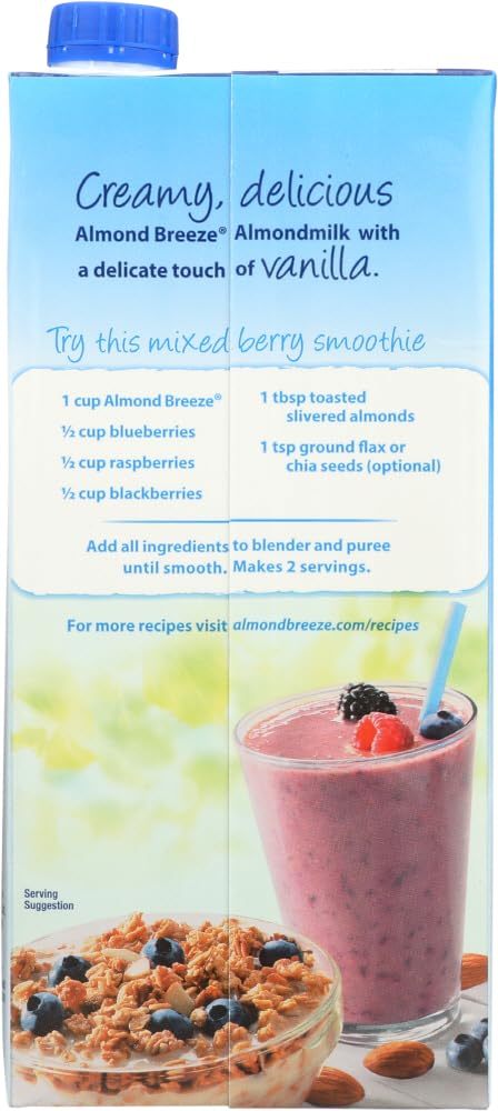 32 oz Blue Diamond Natural Almond Breeze Non-Dairy Beverage Vanilla - fl