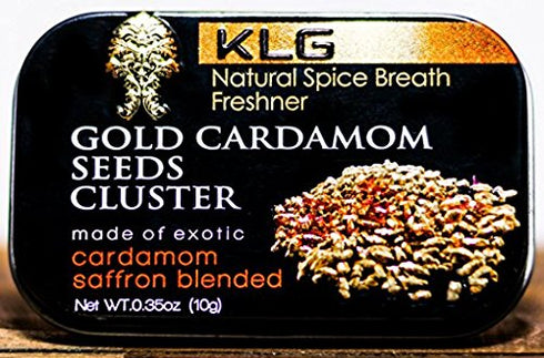 KLG Spice 4pk 10 Gold Cardamom Seeds Cluster Gram Natural Spice Breath Freshener