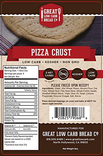 Great Low Carb Bread Company 8 oz., (3 Pack) Low Carb Pizza Crust