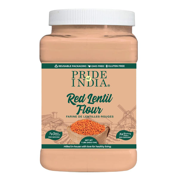 Pride of India- Red Lentil Flour 1 lbs (454 gm) Hint of