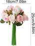Hcclijo 12 Wedding Bouquet Bridesmaid Bouquet Flowers Rayon Flowers Head Rose Bouquet Wedding Supplies DIY Home Decor