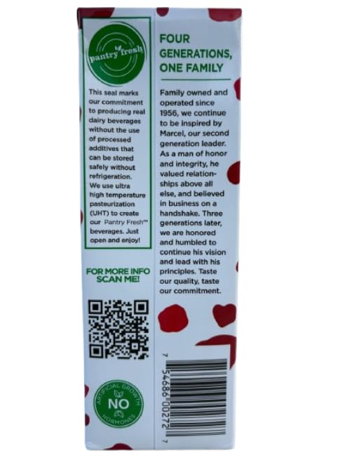 Generic 4-Pack 32oz Shelf-Stable Whole Milk, Cartons Long-Lasting Freshness