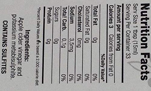 Tonnelli 17 Oz. Pack 3. Apple Cider Vinegar Kosher For Passover