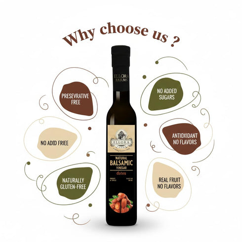 Pack Pack 2 Ellora Farms, Combo Dates and Peach Infused Balsamic Vinegar Creme, All-Natural, No- Additives, No-Added