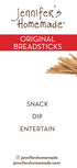 5 OZs JENNIFERS HOMEMADE Original Breadsticks, VEGAN All Natural, Made with extra virgin olive oil, Crunchy