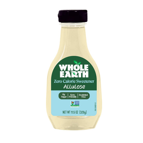 Whole Earth Liquid Allulose Sweetener, Zero Calorie Sugar Substitute, Keto-Friendly, Non-GMO, No