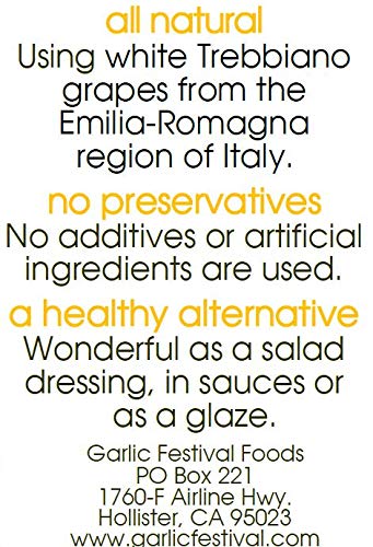 8.5 Oz. (250 ml.) Garlic Festival Foods Garlic Infused White Balsamic Vinegar
