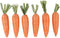 Craft Supply 3 Set Jute Spring and Easter Fabric Carrots - 6 Pieces -