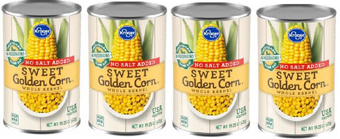 Generic No Salt Added Sweet Golden Corn (4 Cans,15.25 oz. each)