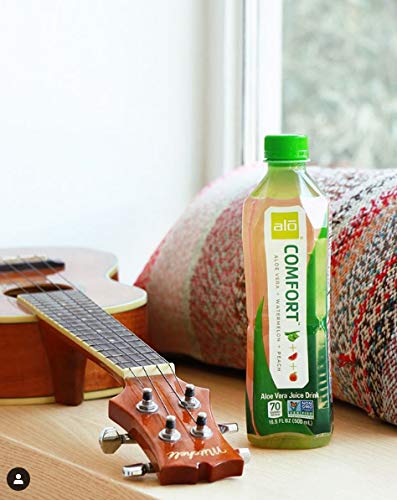 16.9 12 Alo Comfort Watermelon and Peach Aloe Vera Juice Drink, Fluid Ounce - per case.
